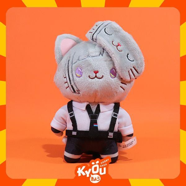 Bungo Stray Dogs withCAT Plush Key Chain with Eye Mask Nakajima Atsushi Dazai Osamu Edogawa Rampo