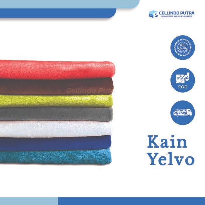 Cellindo Kain Yelvo Lebar 160cm Jual per Yard Kain Boneka