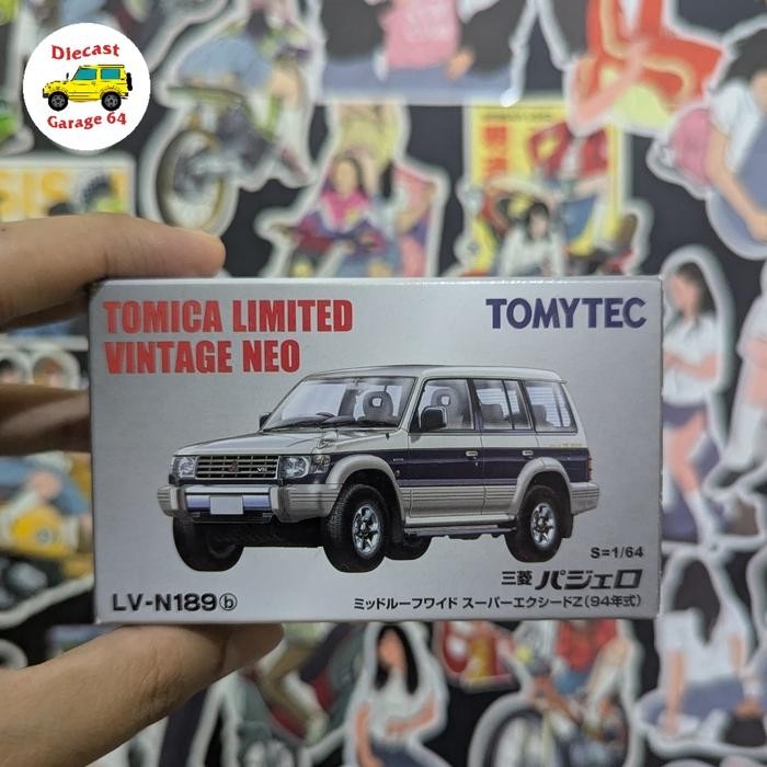 Tomica Limited Vintage Neo TLVN-189b Pajero Super Exceed Z Silver/Blue