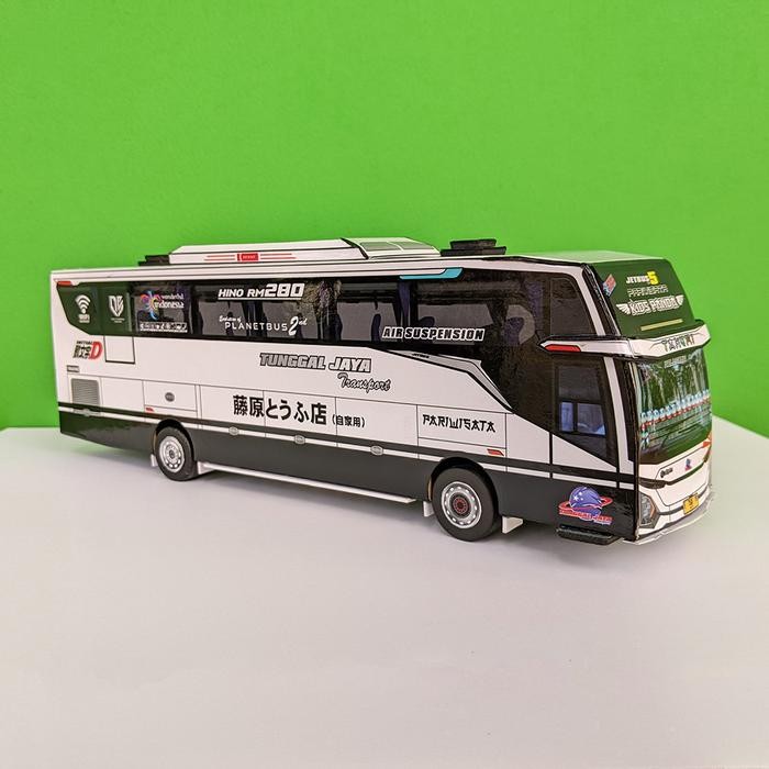 Miniatur Bus Papercraft KIDS PANDA TAKUMI JB 5 Tunggal Jaya Hadiah