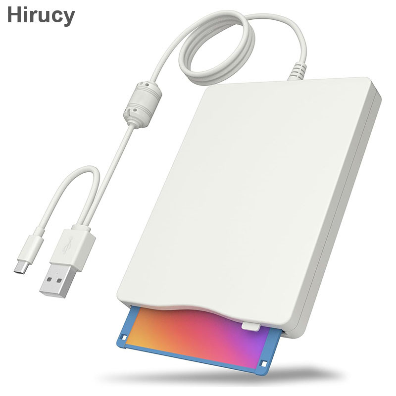 Floppy Disk Reader 3.5 inch External Floppy Disk Drive with USB Type-C Portable FDD Floppy Disk