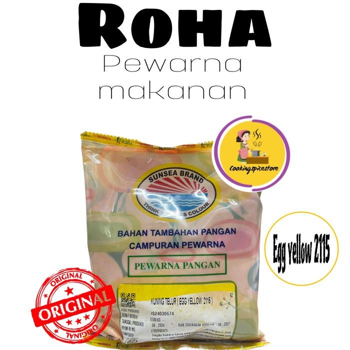 

Roha Sunsea Brand Pewarna Makanan Bubuk 500 Gram Powder Food Coloring /Kuning telur(Egg yellow)2115