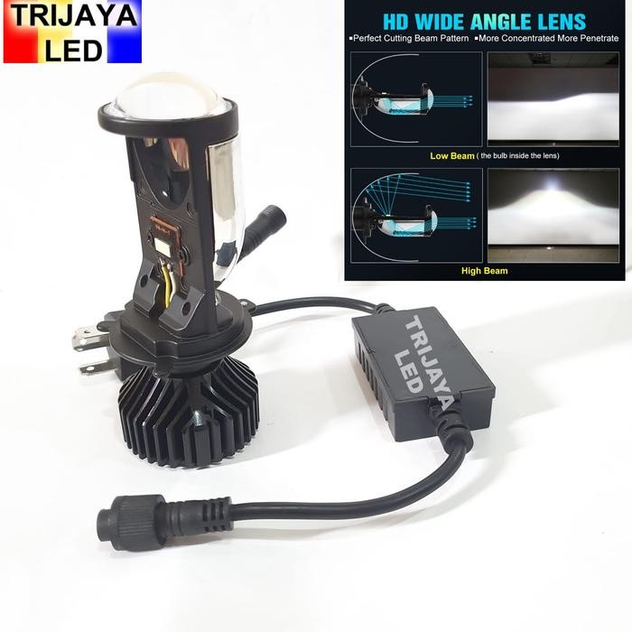 Lampu Led Utama 24 Volt Projector Mini H6 H7 H4 Truk Bus Canter Fuso Tronton Kipas Rhd Lhb Bi H5 H8