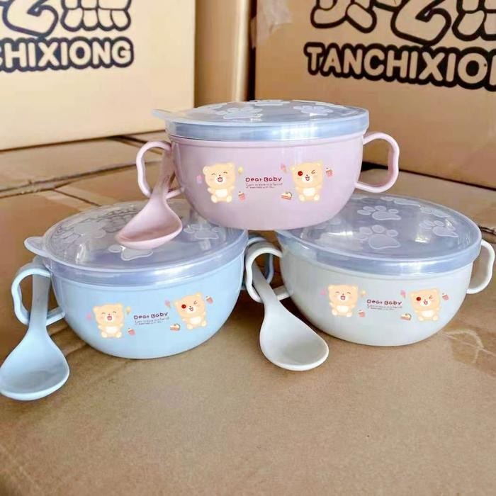 Mangkok Bayi Stainless / Mangkok Tutup Kedap Udara Mpasi Anak