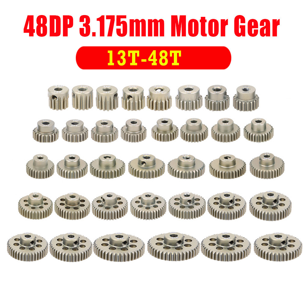 IMPORT Surpass Hobby 48DP 3.175mm 14T 15T 17T 24T 26T 27T 34T 36T 40T 44T 13T-48T Metal Motor Pinion