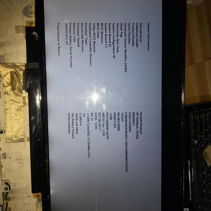 Jual laptop hp elitebook 2560p