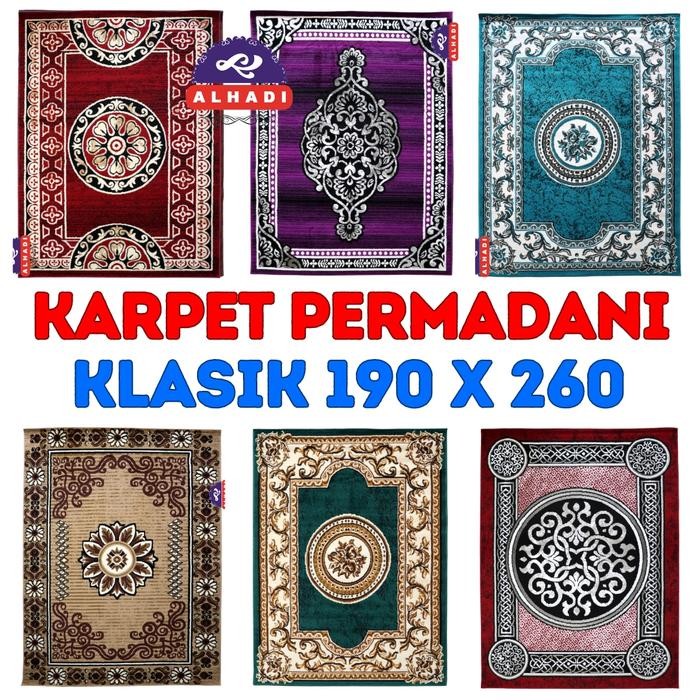 Alhadi Karpet Permadani 190cm x 260cm Tebal 8mm Shabel Abstrak Klasik