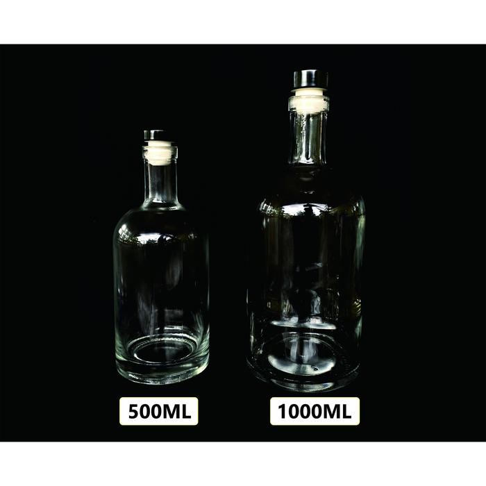 (Allthebest) BOTOL KACA 100% botol baru plus Tutup / Botol Liquor 500ml dan 1000ml