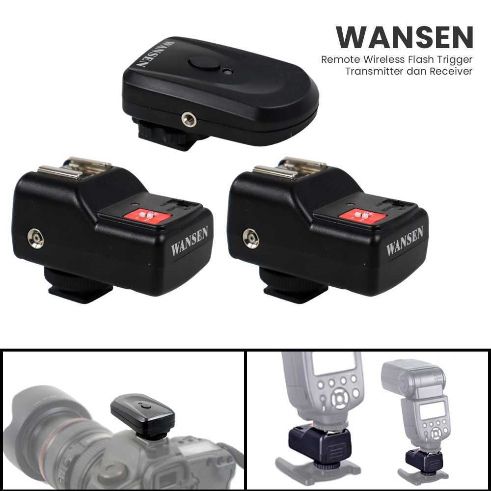 WANSEN Mini CATV Remote Wireless Flash Trigger Transmitter and Receiver PT-04GY