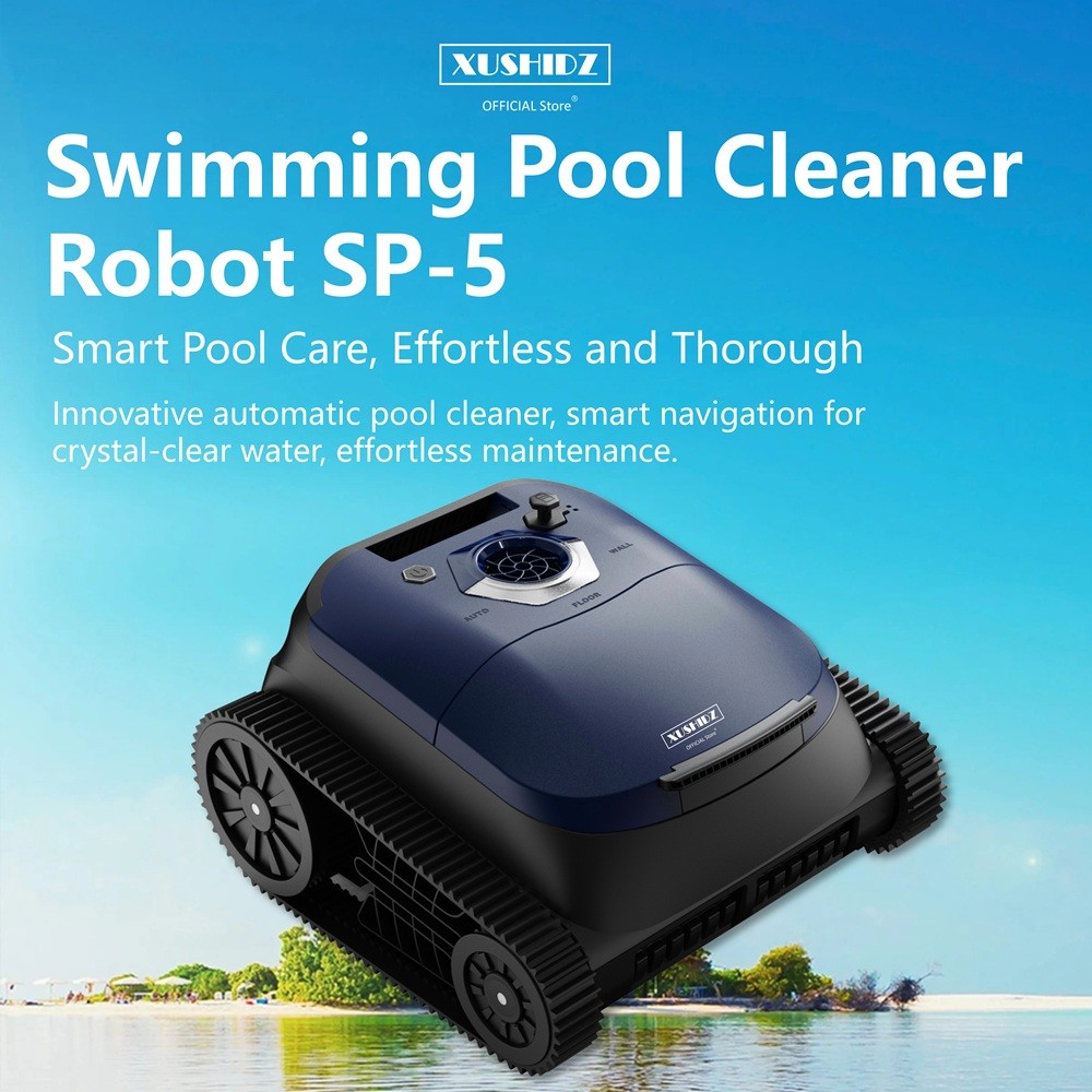 XUSHIDZ SP5 Robot Swimming Pool Cleaner 4500mAh Rechargeable Lithium Battery Intelligent Route