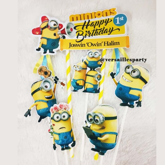 Cake Topper Minion/ Hiasan Kue Minion / Topper Minion / Cake Minion