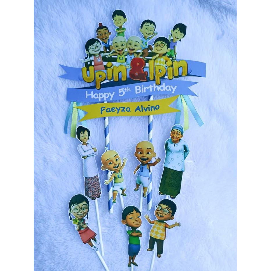 Cake Topper Upin Ipin /Hiasan Kue Upin Ipin/Topper Kue UpinIpin