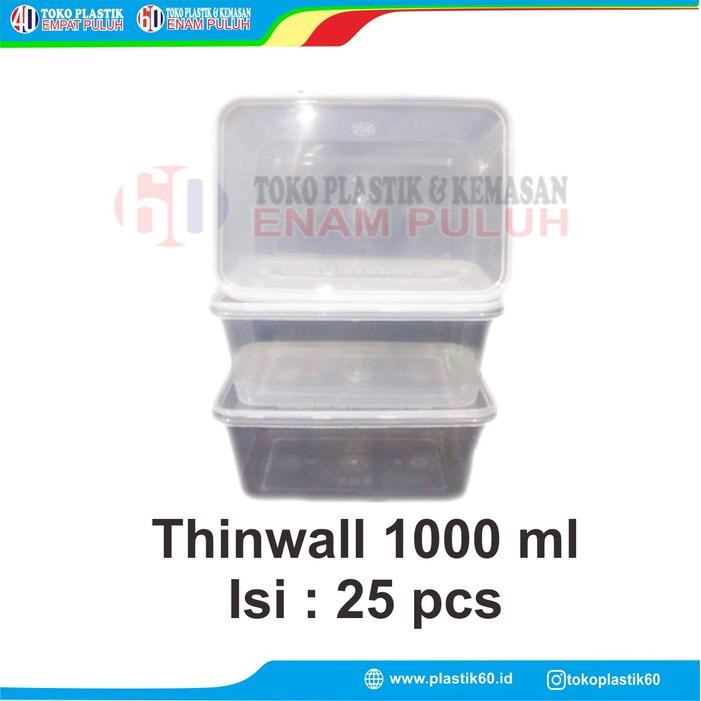 Thinwall food container kotak makan plastik murah microwave 1000 ml