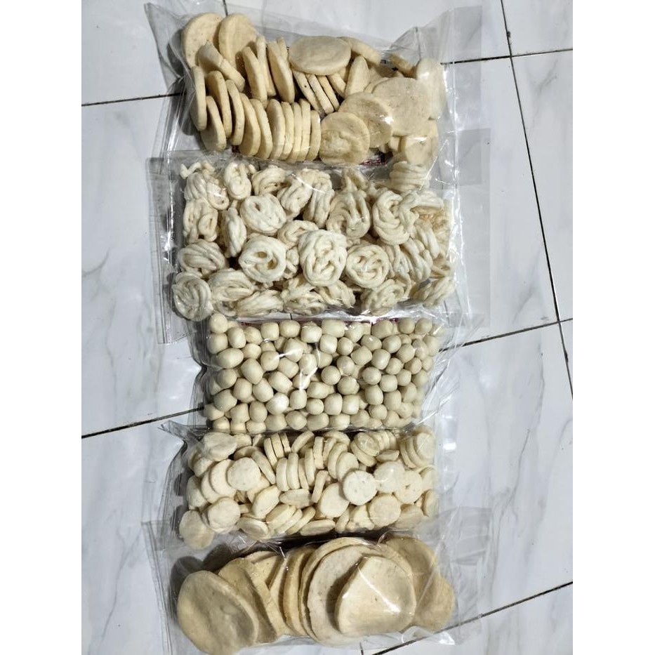 

Paket 5 bungkus CAMPUR + GETAS SUPER KEMPLANG IKAN TENGGIRI KHAS PALEMBANG (200 gram)Kerupuk Snack