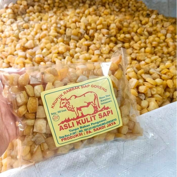 

Krecek Rambak Sapi Dadu 500gr Kerupuk/Sayur