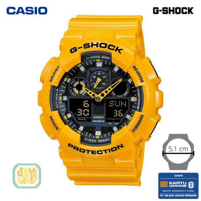 JAM TANGAN PRIA CASIO G-SHOCK GA-100A-9A ORIGINAL- GSHOCK GA 100A 9ADR