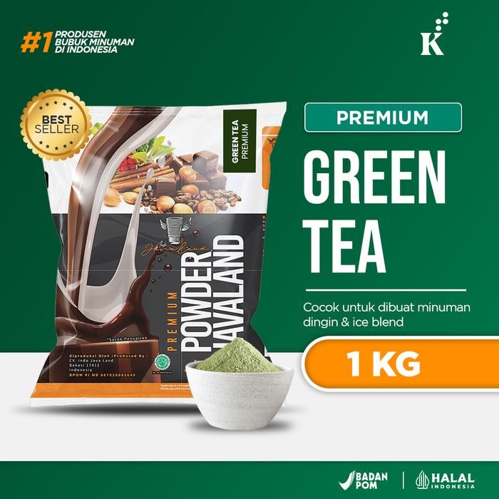 

JAVALAND Bubuk Minuman PREMIUM Green Tea 1 Kg - Cocok untuk Minuman Dingin & Ice Blend - Berkualitas