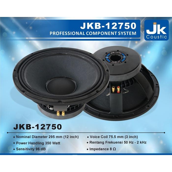 Speaker JKB 12750 JK Coustic Componen 12inc Berkualitas Terbaik