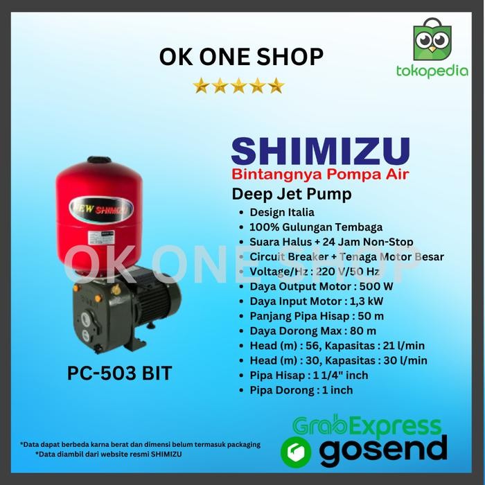 Asli.. Shimizu Jet Pump Pc-503 Jet Pump Pc 503 Bit