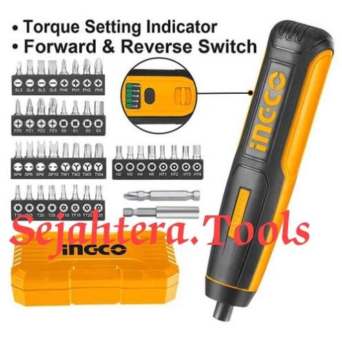 CSDLI0403 INGCO SCREWDRIVER CORDLESS OBENG LISTRIK MINI KECIL BATERAI TERMURAH