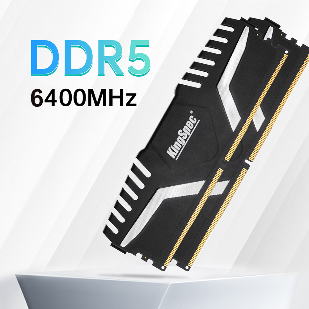 KingSpec Memoria RAM DDR5 6400MHz 6000MHz 16GB 32GB 16GBx2 Gaming Desktop Memory Ram 288Pin DIMM DDR