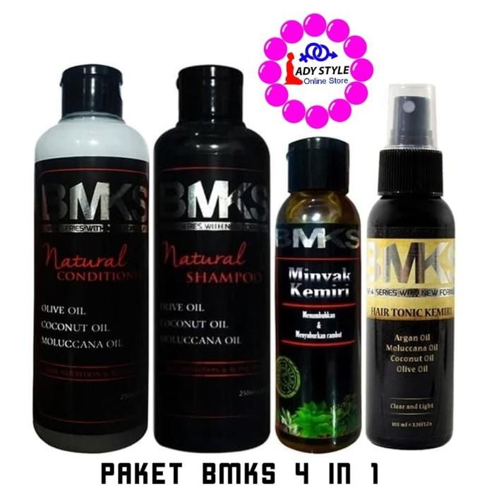 BMKS PAKET 4in1 ORIGINAL BPOM SHAMPOO+CONDI+KEMIRI+TONIC