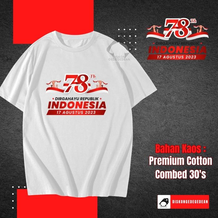 Kaos Hut Ri Ke 78 - Baju Hut Ri 78 - Tshirt Hut Ri 78 Type 5
