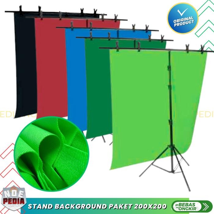 Stand Background Green Screen / Backdrop Stand 2m Foto Studio
