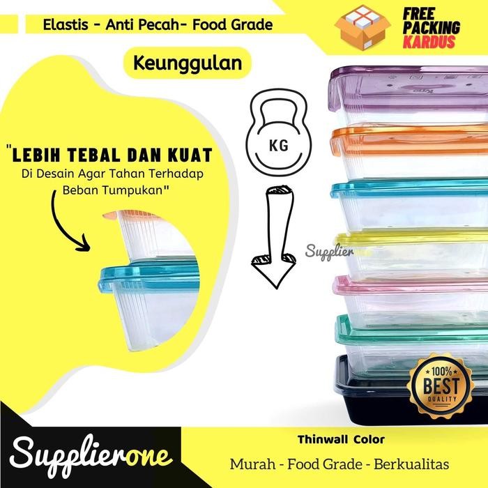 THINWALL 650 ML WARNA / THINWALL SPECIAL EDITION WARNA / LUNCH BOX PLASTIK / WADAH PLASTIK / FOOD