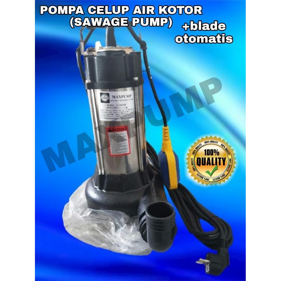 Stok Terbatas Pompa Celup Kuras Air Pompa Celup 2Inch 1Hp Submersible Water Pump