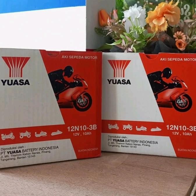 AKI SEPEDA MOTOR YUASA 12N10- 3B 12V, 10Ah