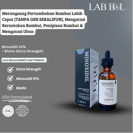 Labbol Penumbuh Rambut Brewok Alis Kebotakan Original Minoxidil 5% Dan 10% Biotin