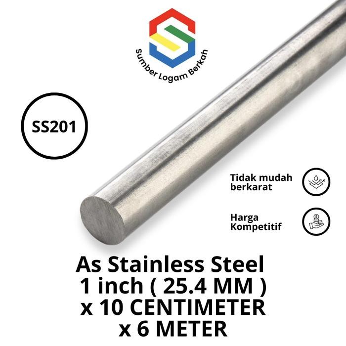 as 201 stainless steel 25.4 mm (1 inch)