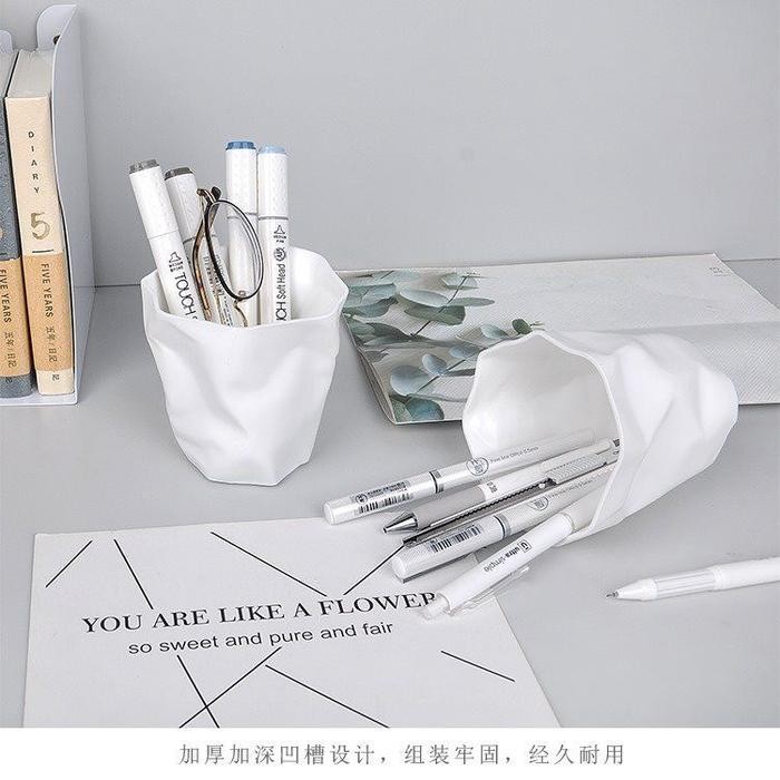 

Wadah Tempat Pensil Meja Bulat Mini Pot Bunga Tempat Sampah Gaya Nordic