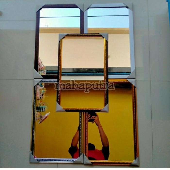 Kaca Cermin Murah TEBAL Minimalis / kaca batik dinding GRAB GOJEK