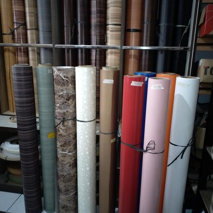 Decosheet PVC MERAH Pelapis mebel Furniture lemari Meja