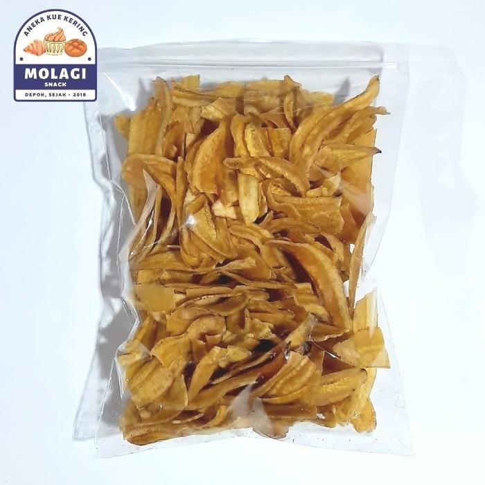 

Sedia Keripik Pisang Gurih 250 Gram / Kripik Pisang / Banana Chips - Molagi Snack