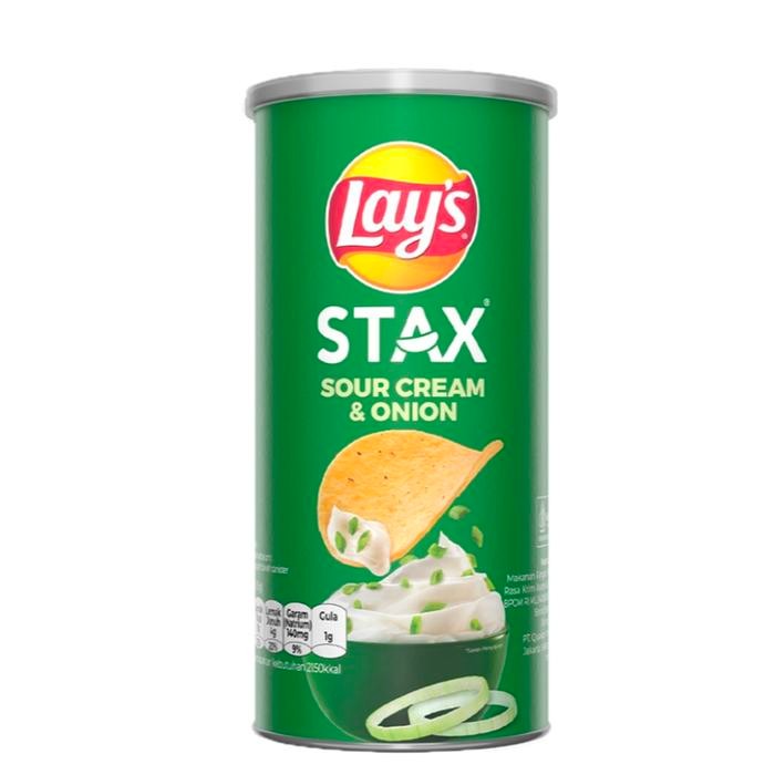 

Sedia Lay's Stax Keripik Kentang Rasa Sour Cream & Onion 70 g