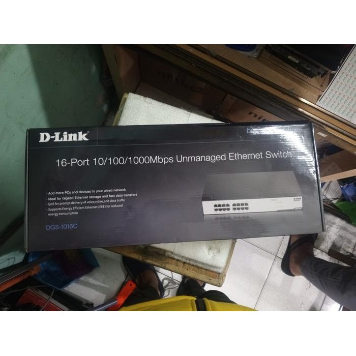 D-LINK DGS-1016C SWITCH HUB 16 PORT GIGABIT