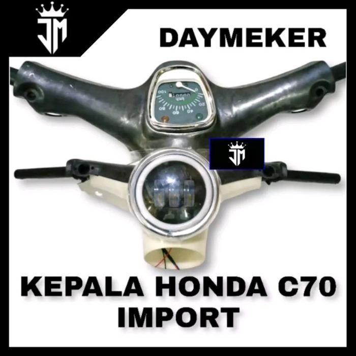 KEPALA HONDA C70 BATOK HONDA C70 KOMPLIT ATAS BAWAH IMPORT SET LAMPU DAYMEKER DAN SPIDOMETER