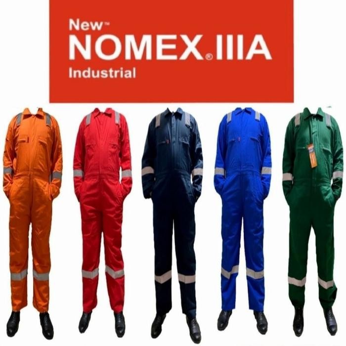 Baju Anti Api Nomex IIIA / Coverall Nomex 3A Migas Batu Bara Merah_M