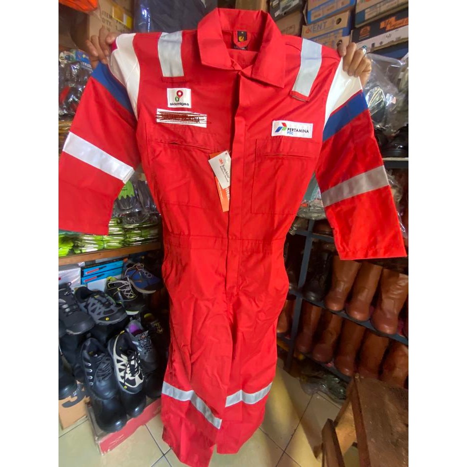 Nomex Pertamina Merah 6 oz Seragam Pertamina Coverall Pertamina Nomex