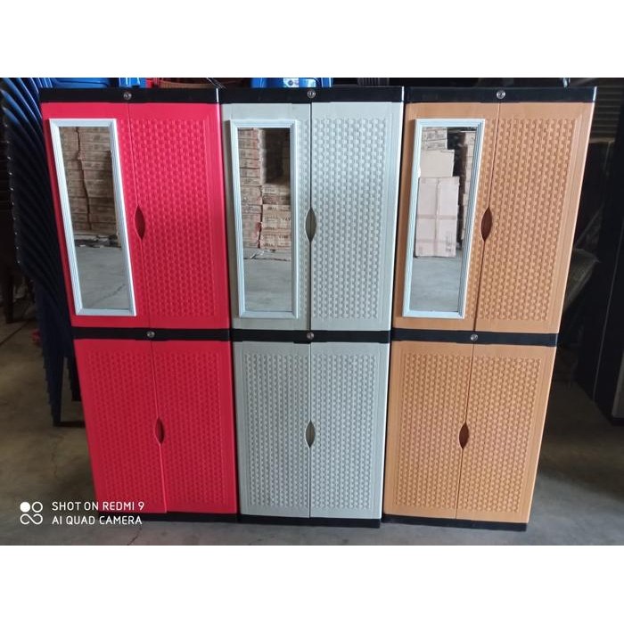 lemari plastik diva mini kaca susun 4