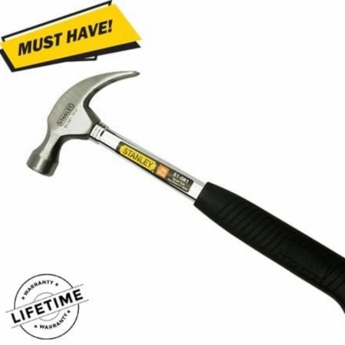 STANLEY PALU KAMBING 16 OZ STEEL HANDLE CLAW HAMMER TERMURAH