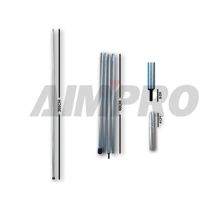 Tiang Steel Galvanis Flysheet Penyanggah Pilar Outdoor - Tiang Flysheet Tiang Frame/ Tinggi 200 Cm