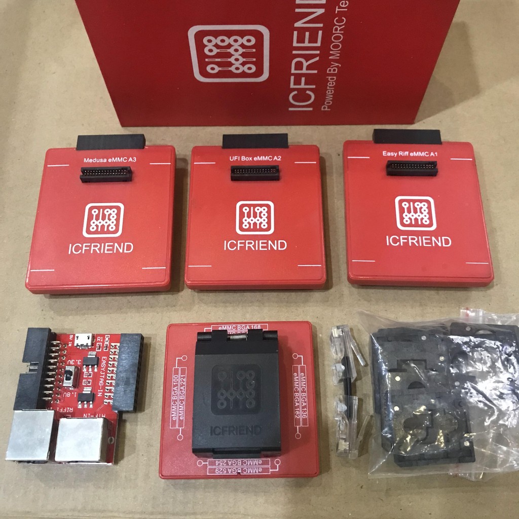 BARU  MOORC icfriend / emate x E MATE PRO BOX EMMC BGA 13 IN 1 SUPPORT 100/221/529/254/136/162/168/1