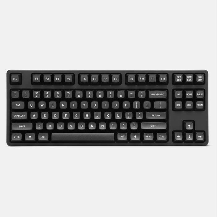 Cuci Gudang Drop Mt3 White On Black Keycaps Set - Abs Doubleshot Original