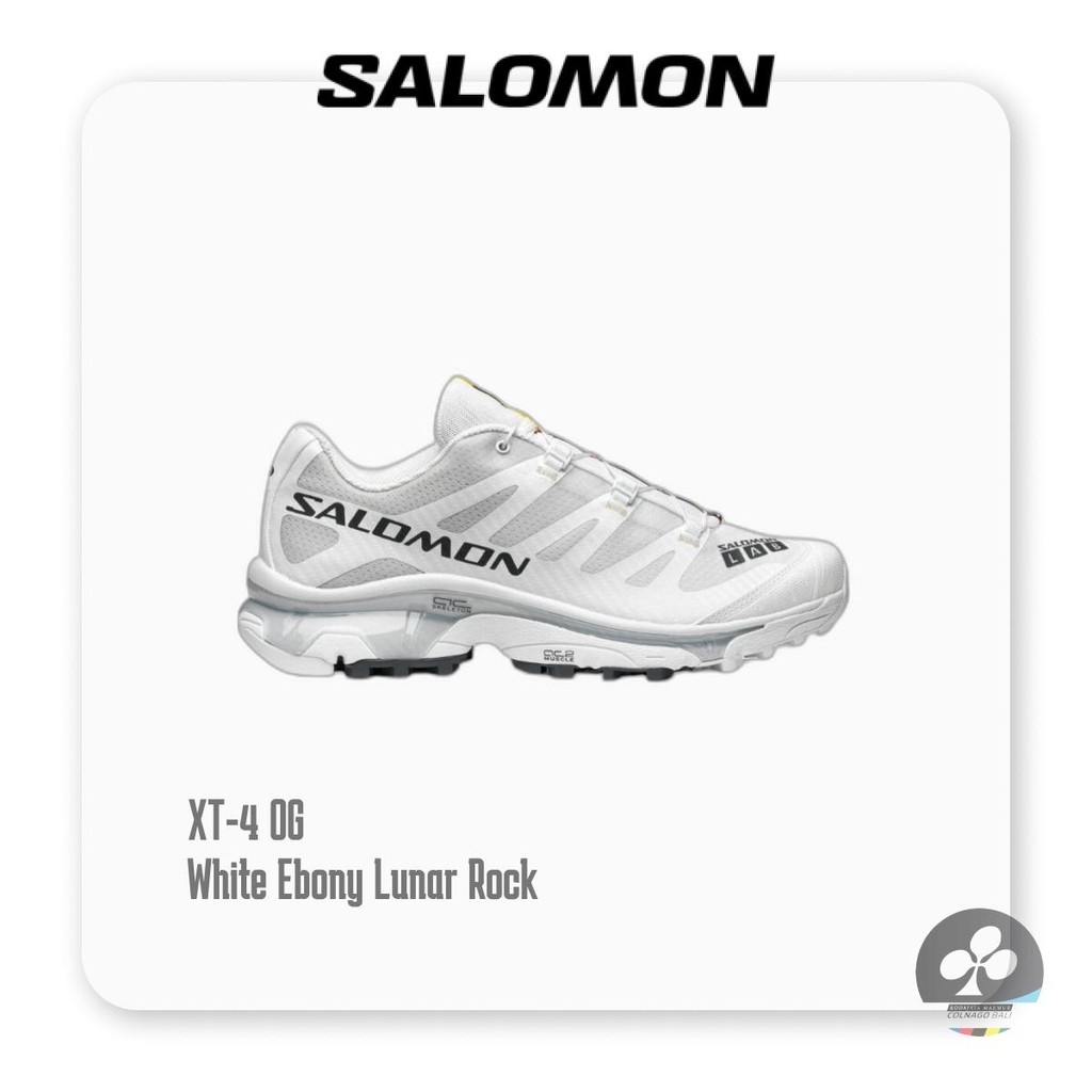Sepatu SALOMON XT-4 OG WHITE/EBONY/LUNAR ROCK - Sepatu Lari Trail Outdoor Premium Original