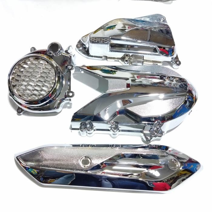 Cover Tutup Cvt 1Paket Chrome Genio Beat Street 2020 Beat Deluxe