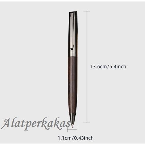 

Pulpen Kombinasi Steel High Polish dan Wood Keren - Refill Parker Compatible